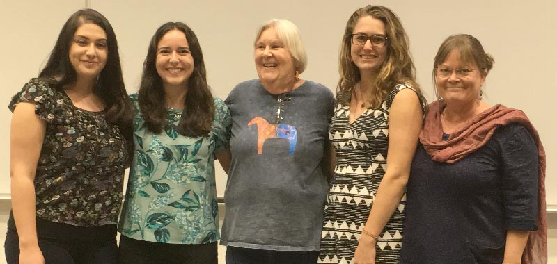 Left to right: Graciela Jauregui, Allie Kaufman, Jill Guernsey de Zapien, Kathryn Tucker, and Jean McClelland