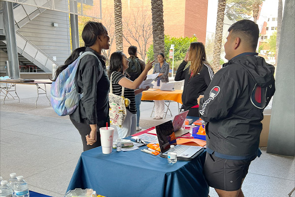 MEZCOPH students speaking with organizations at Career Day