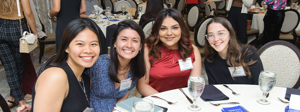  Group of scholarship students at luncheon