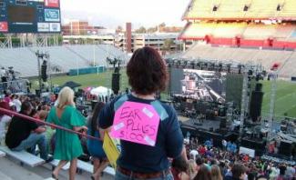 person in stadium