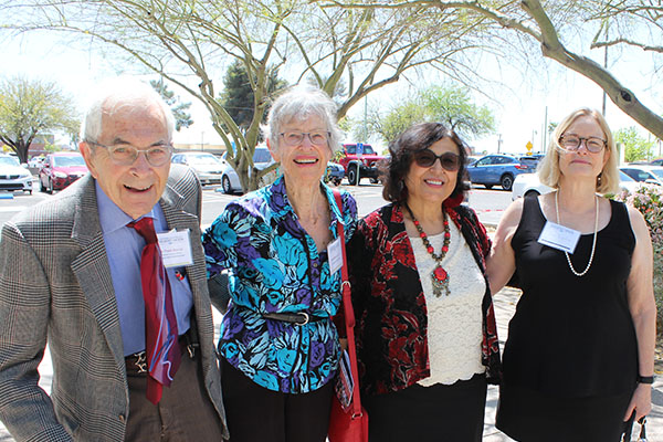 Dr. Frank Marcus, wife Janet and daughter Ann Lapidus with Dean Iman Hakim