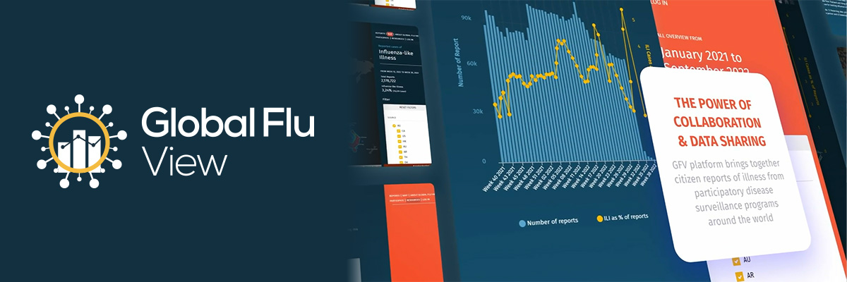 Global Flu View logo and presentation graphics