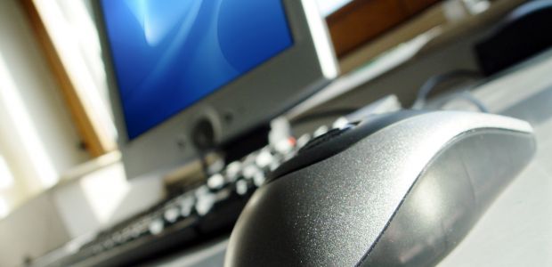 Close-up of computer keyboard & mouse