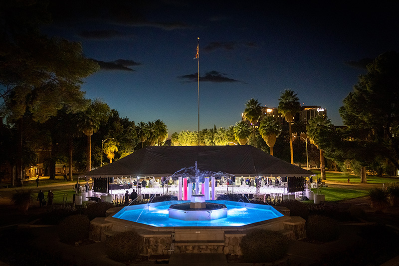 Alexander Berger Memorial Fountain at Old Main