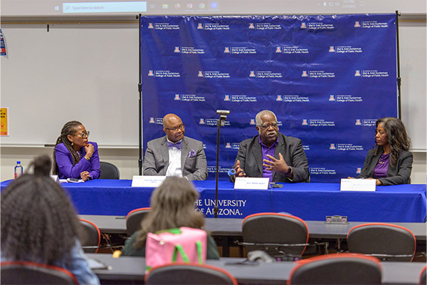 Reverend Grady Scott speaking during event