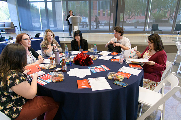 Group of participants in a discussion